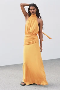 Draped Halterneck Dress