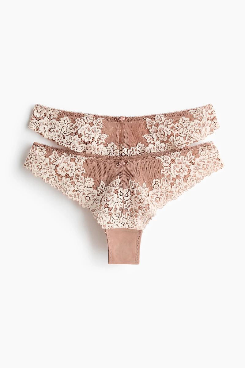 2-Pack Lace Brazilian Briefs