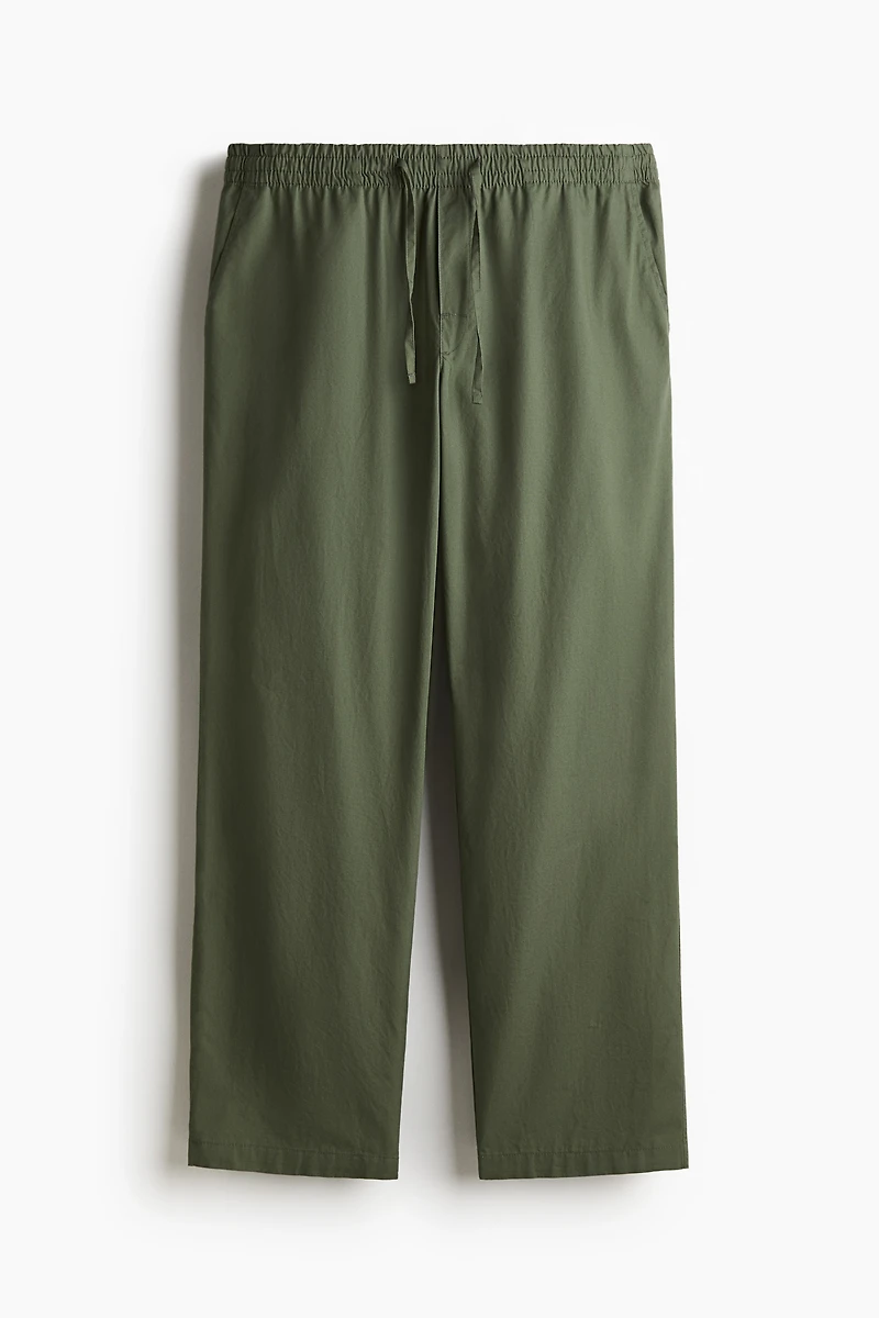 Relaxed-Fit Poplin Pants