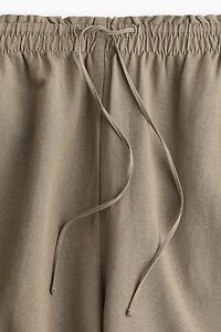 Wide-Leg Linen-Blend Pants