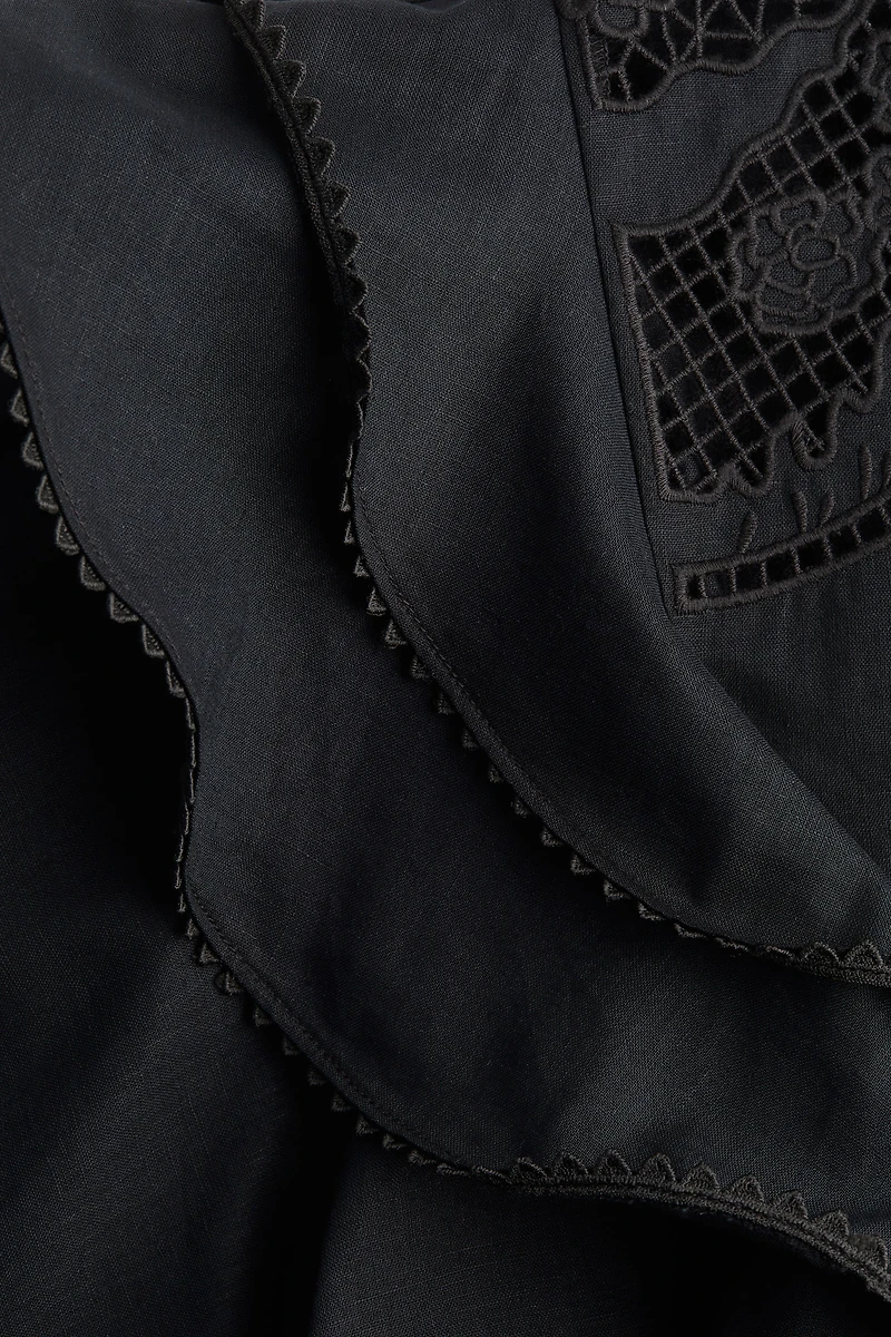 Linen-Blend Tunic Dress