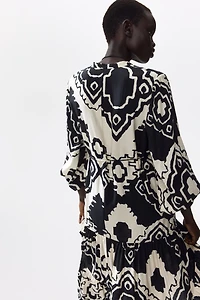Printed Tiered Dress
