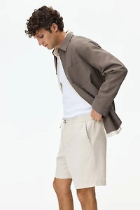 Regular-Fit Linen-Blend Shorts