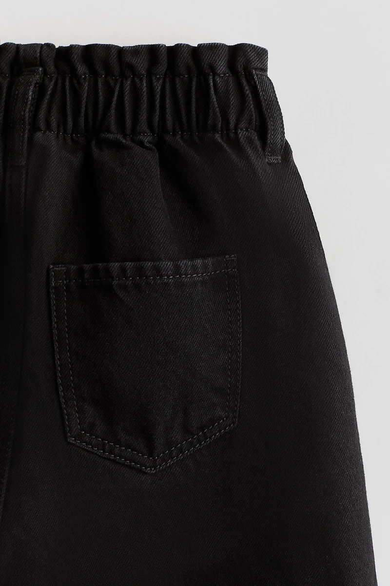 Motif-Detail Denim Skirt