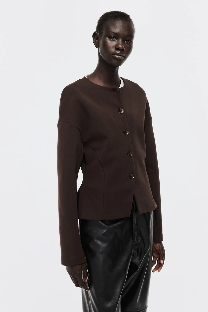 Collarless Scuba Blazer