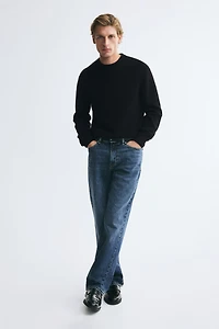 Regular-Fit Rib-Knit Cotton Sweater