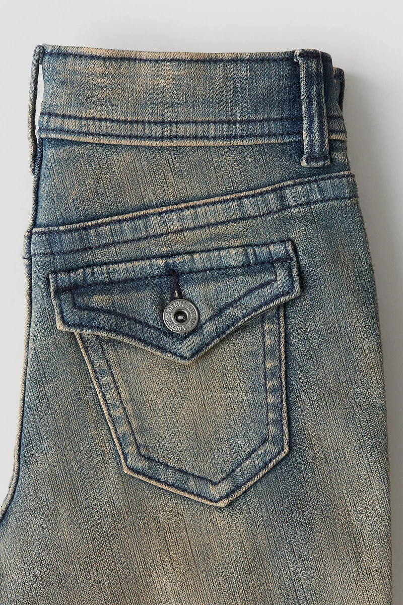 Flared Leg Low Jeans