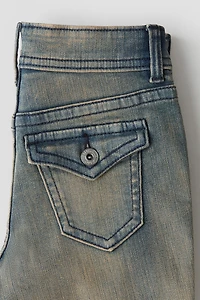 Flared Leg Low Jeans