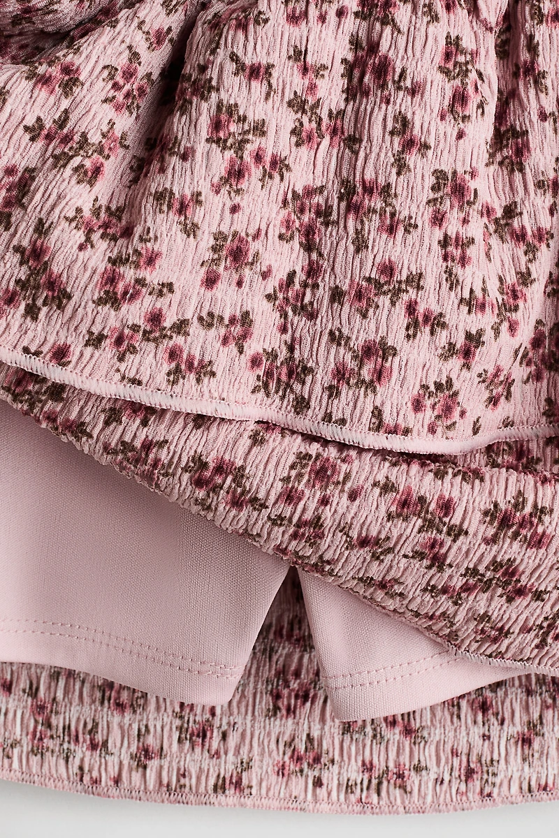 Patterned Tiered Skirt