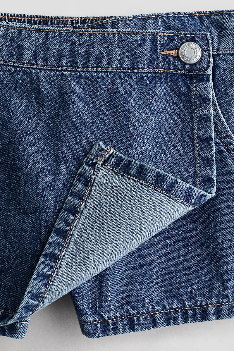 Denim Wrap Skort