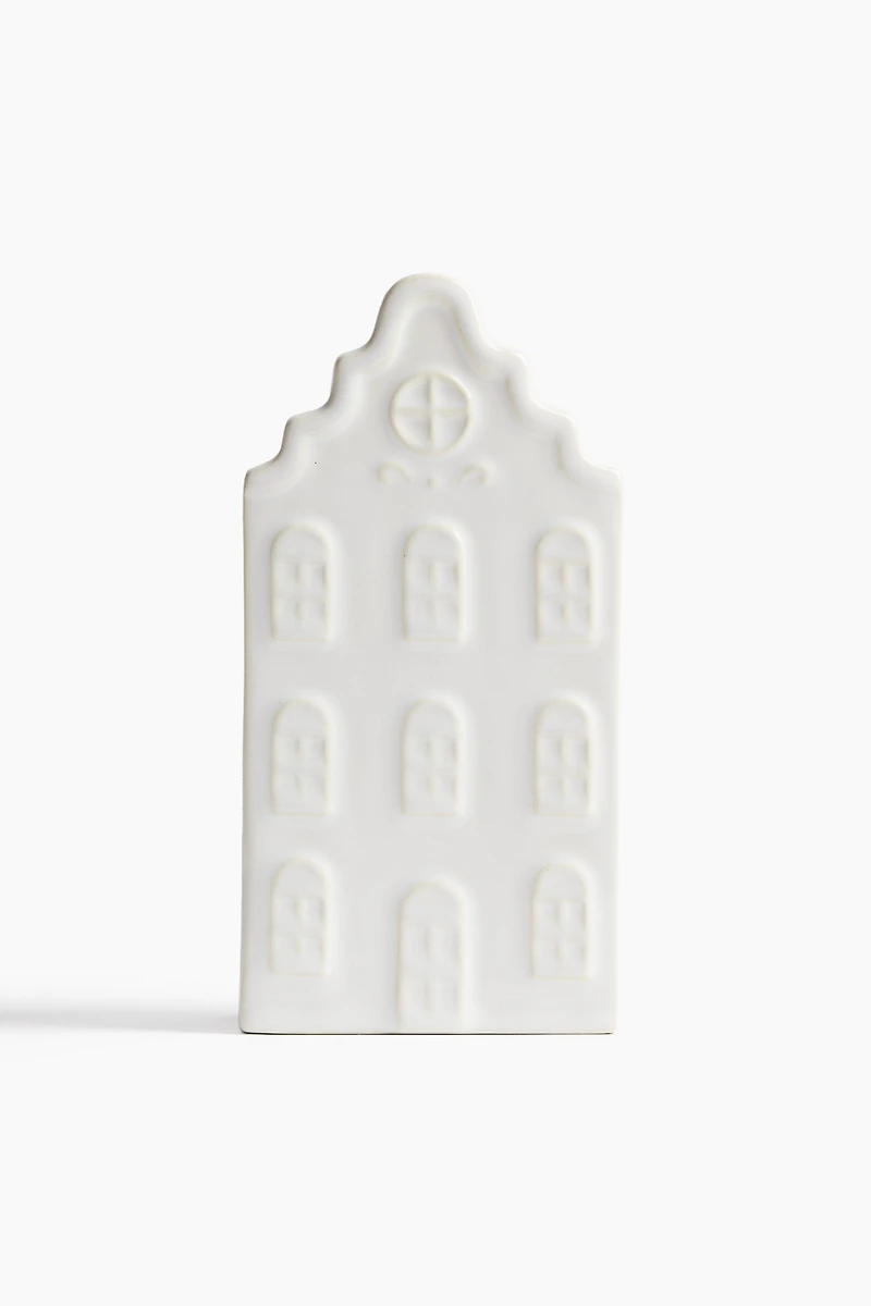 House-Shaped Stoneware Holiday Decoration