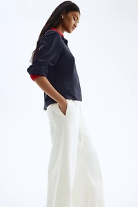 Pantalon en denim avec cordon de serrage