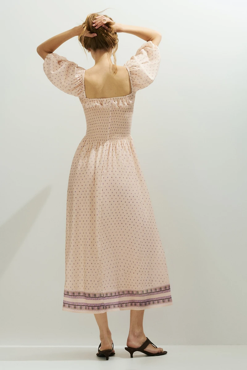 Smocked-Waist Dress
