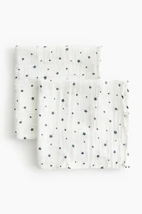 2-Pack Small Muslin Burp Cloths