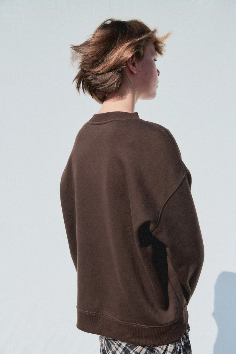 Sweatshirt with Text Motif