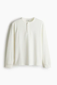 Regular Fit Ribbed Long-Sleeved Shirt