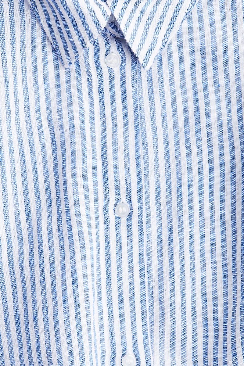 Boxy-Style Linen Shirt