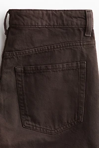 Raw-Edge Denim Shorts