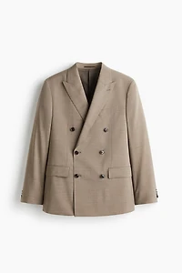 Regular Fit Wool-blend double-breasted jacket