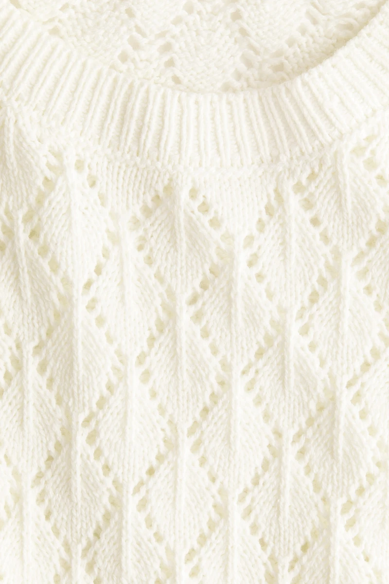 Pointelle-Knit Top