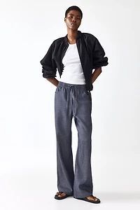 Straight-Leg Drawstring Pants