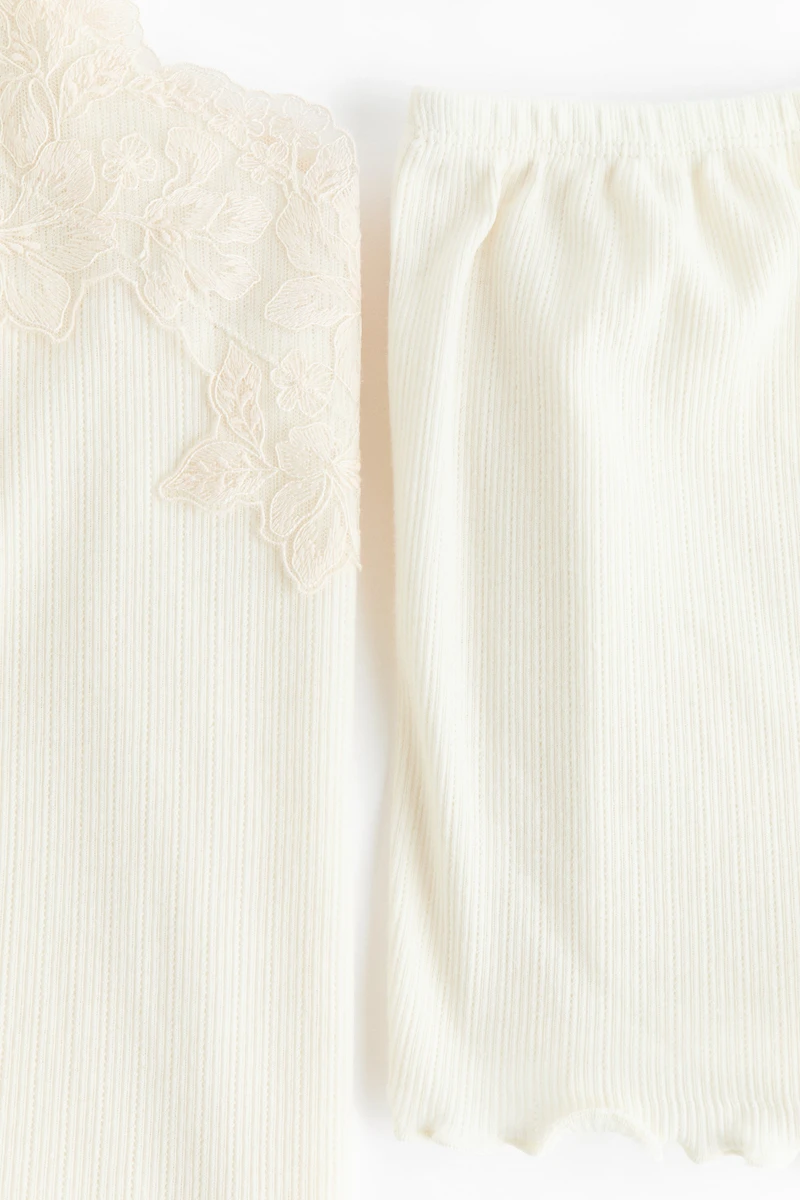 Ribbed Jersey Pajamas