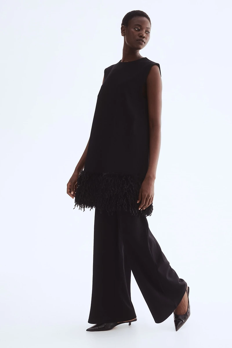 Wide-Leg Jersey Pants