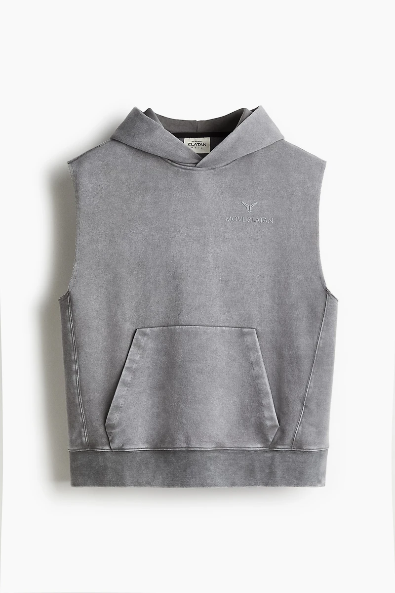 Loose-Fit Sleeveless Sports Hoodie