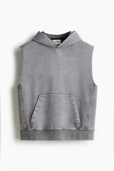 Loose-Fit Sleeveless Sports Hoodie
