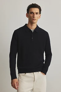 Regular-Fit Merino Wool Polo Shirt