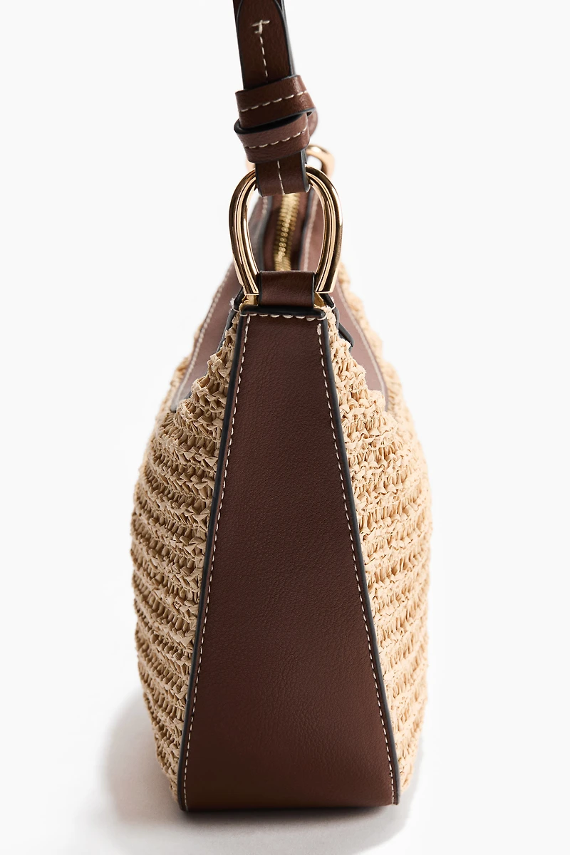 Sac à bandoulière avec détails en paille