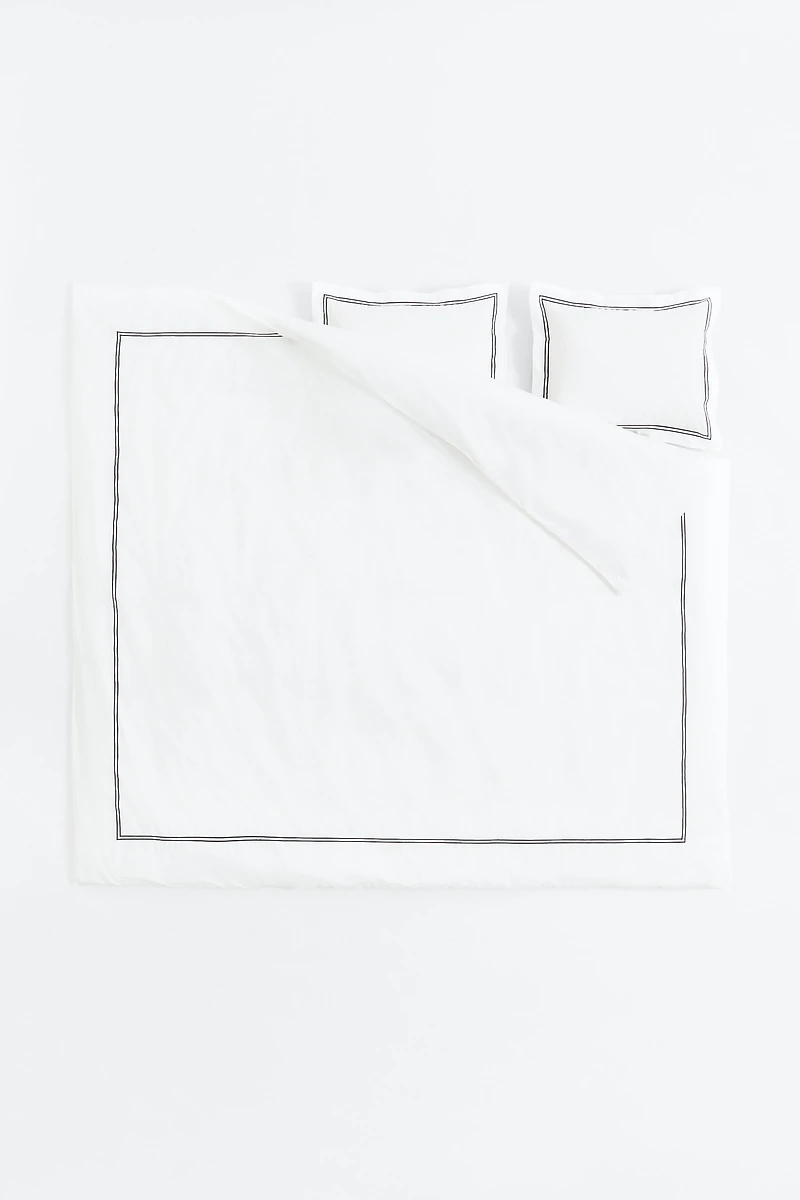 Cotton Percale King/Queen Duvet Cover Set