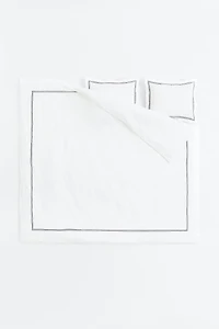 Cotton Percale King/Queen Duvet Cover Set