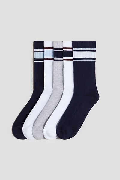 5-pack Ribbed Terry Socks