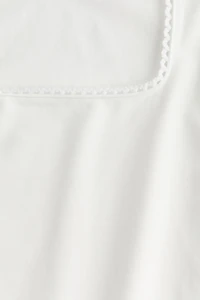 Picot-Trimmed Sleeveless Top