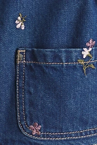 Embroidered-Detail Denim Jacket