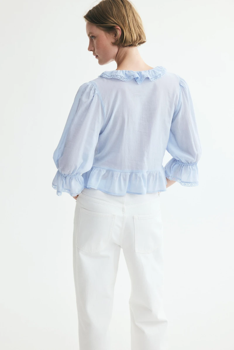 Lace-Trimmed Blouse