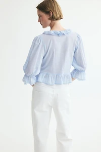 Lace-Trimmed Blouse