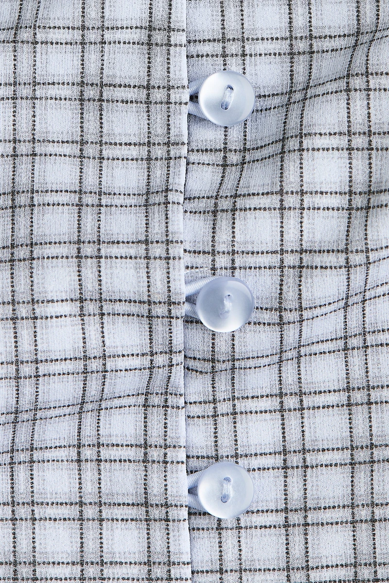 Button-Front Top with Collar
