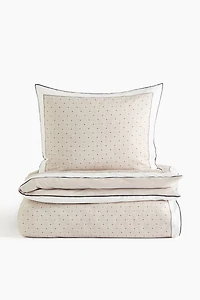 Cotton Sateen Twin Duvet Cover Set