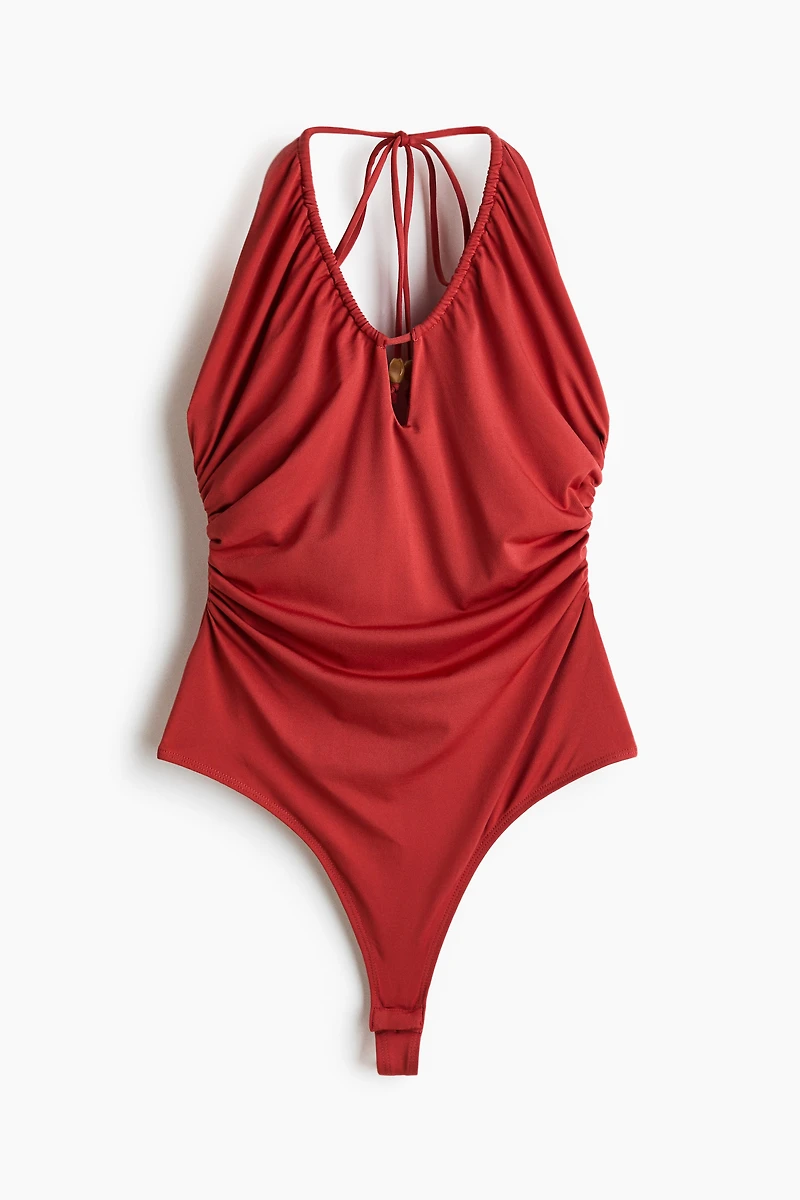 Draped Halterneck Bodysuit