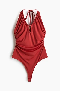 Draped Halterneck Bodysuit