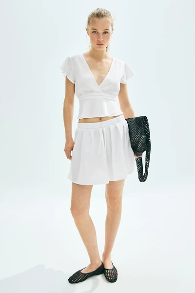 Blouse en lin mélangé