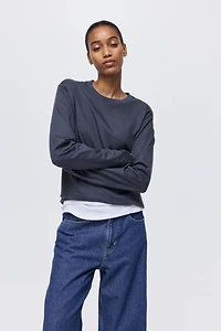 Long-Sleeved Cotton Top