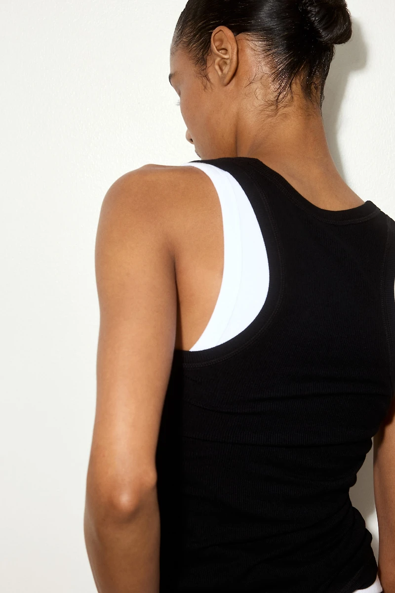 Ribbed Viscose Tank Top