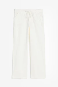 Linen-blend Straight Pants