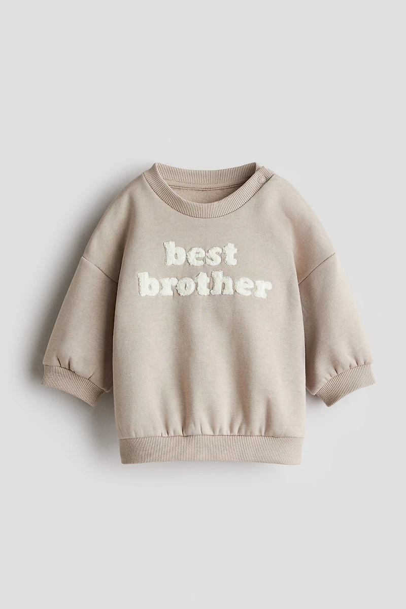 Sweatshirt with Terry Appliqués