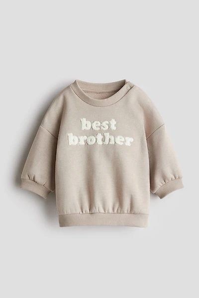 Sweatshirt with Terry Appliqués