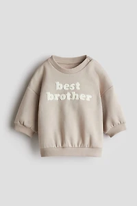 Sweatshirt with Terry Appliqués