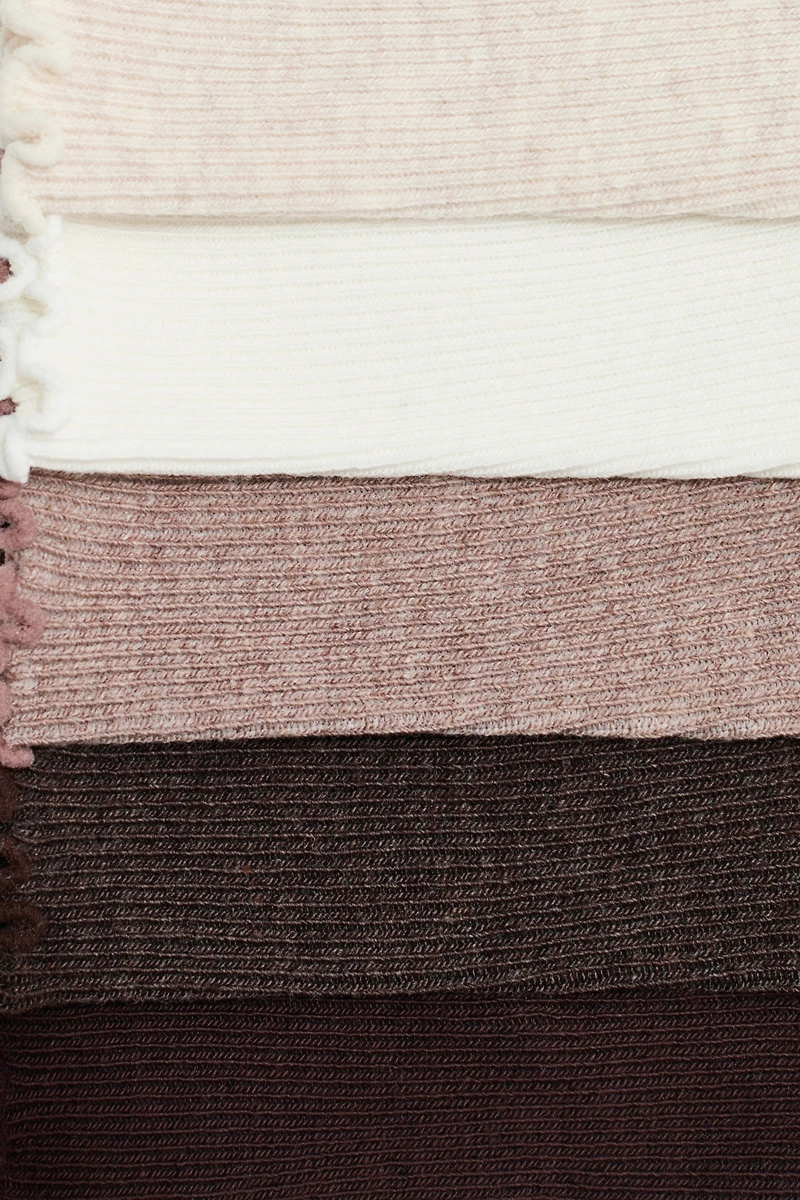 5-pack Rib-knit Socks